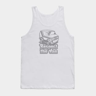 Respect The Van (Ghost Black) - White Tank Top